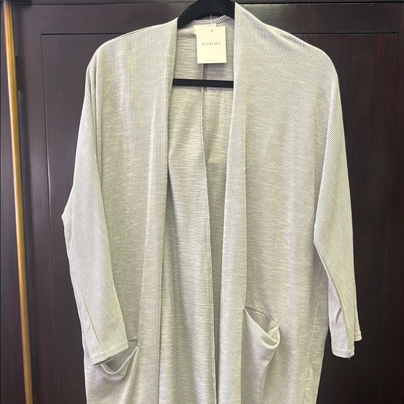 NWT Gray Open Front Cardigan by Donni OSFA - Picture 1 of 10
